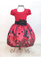 VESTIDO LADYBUG COM MANGA TAM. P 